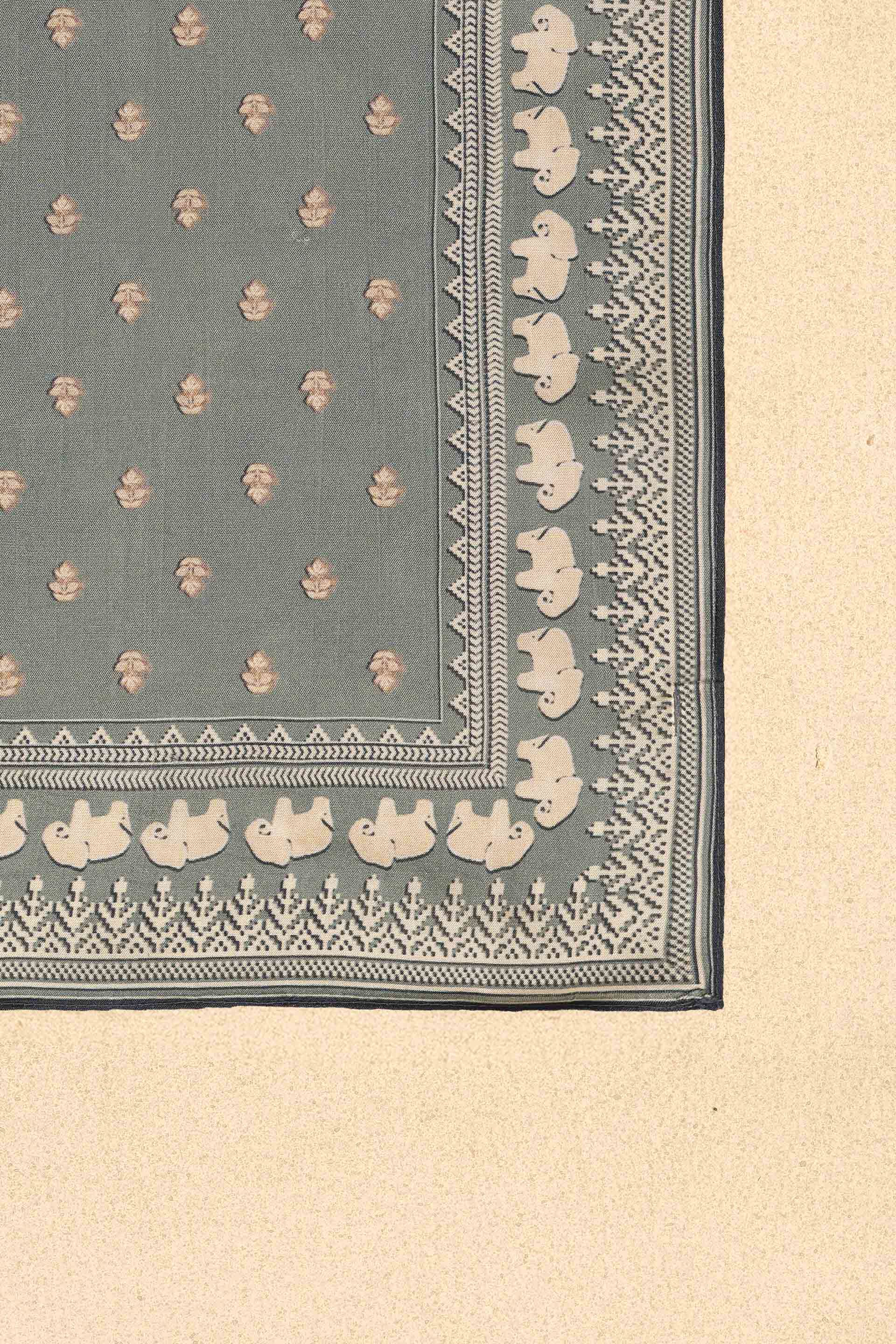 Sahil Silk Pocket Square - Mist Blue